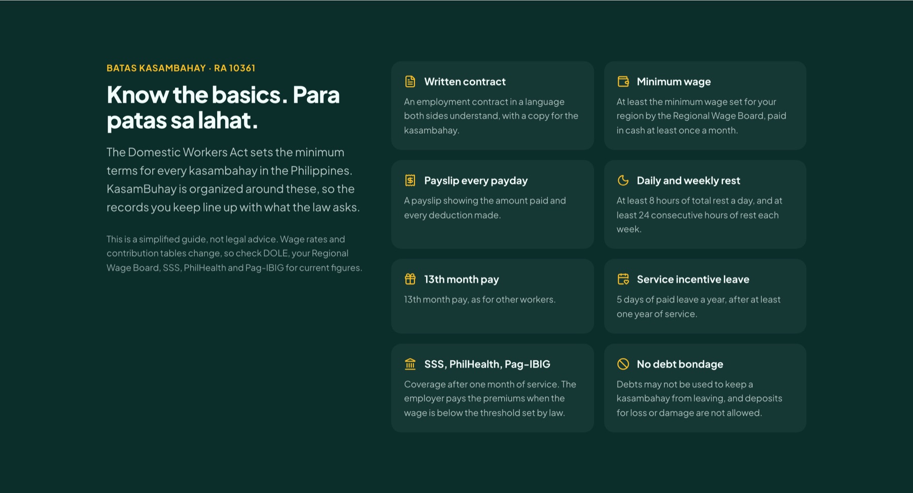 KasamBuhay RA 10361 explainer
